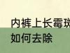 内裤上长霉斑怎么去除 内裤上长霉斑如何去除