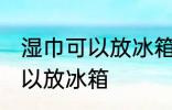 湿巾可以放冰箱冷藏里吗 湿巾可不可以放冰箱