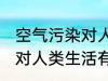 空气污染对人类生活的影响 空气污染对人类生活有哪些影响